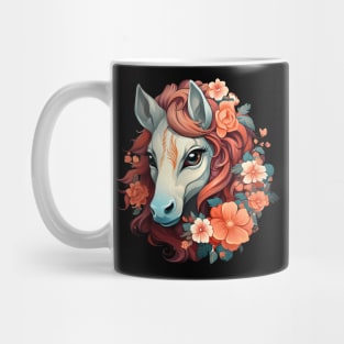 Horse colorful floral Mug